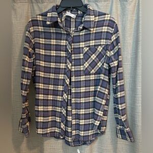 Blue and white flannel